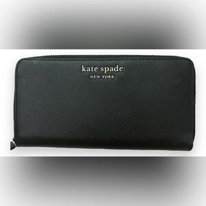 Kate Spade New York black soffiano leather wallet